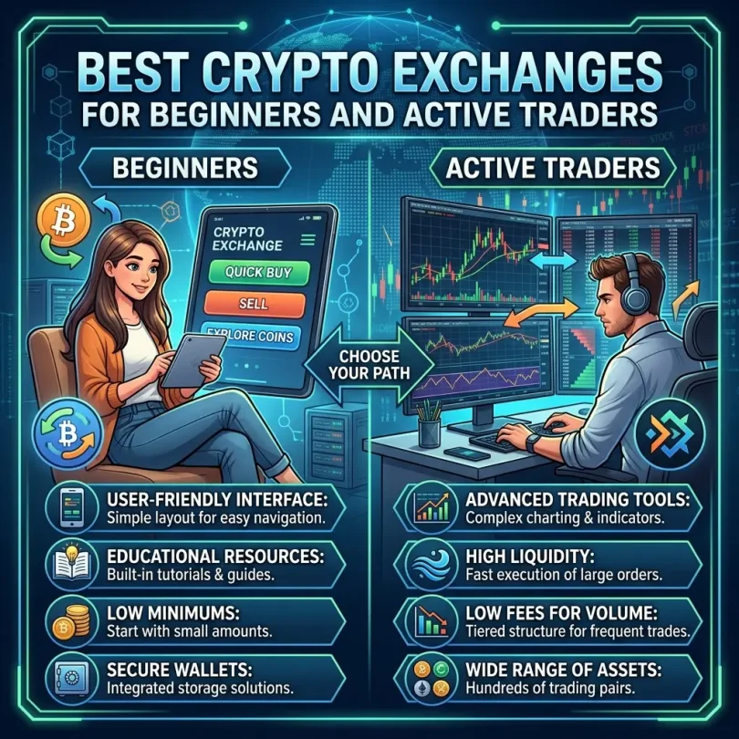 Best Crypto Exchanges for Beginners and Active Traders
